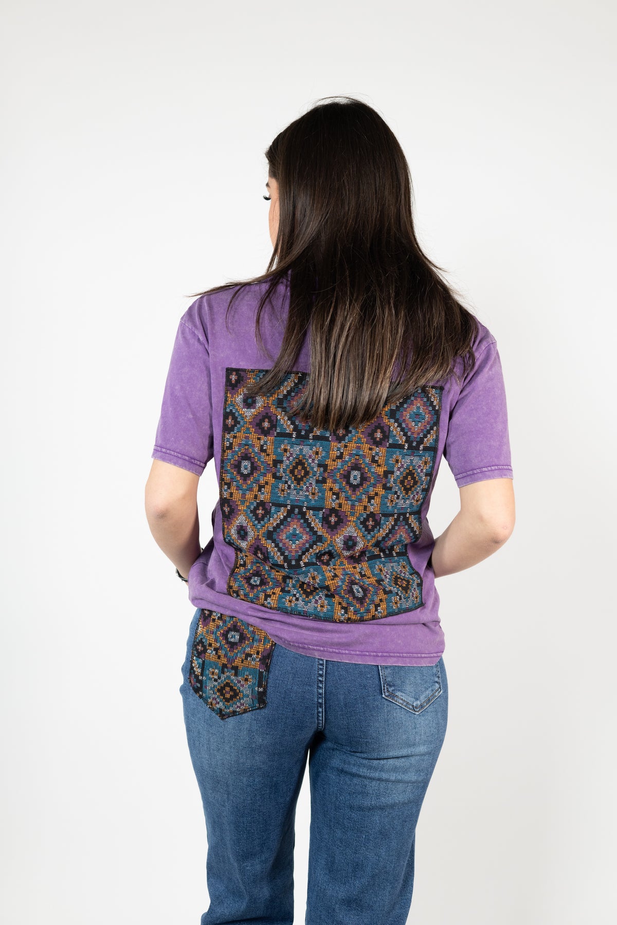 T-shirt Alya artisanale en coton doux et chenille