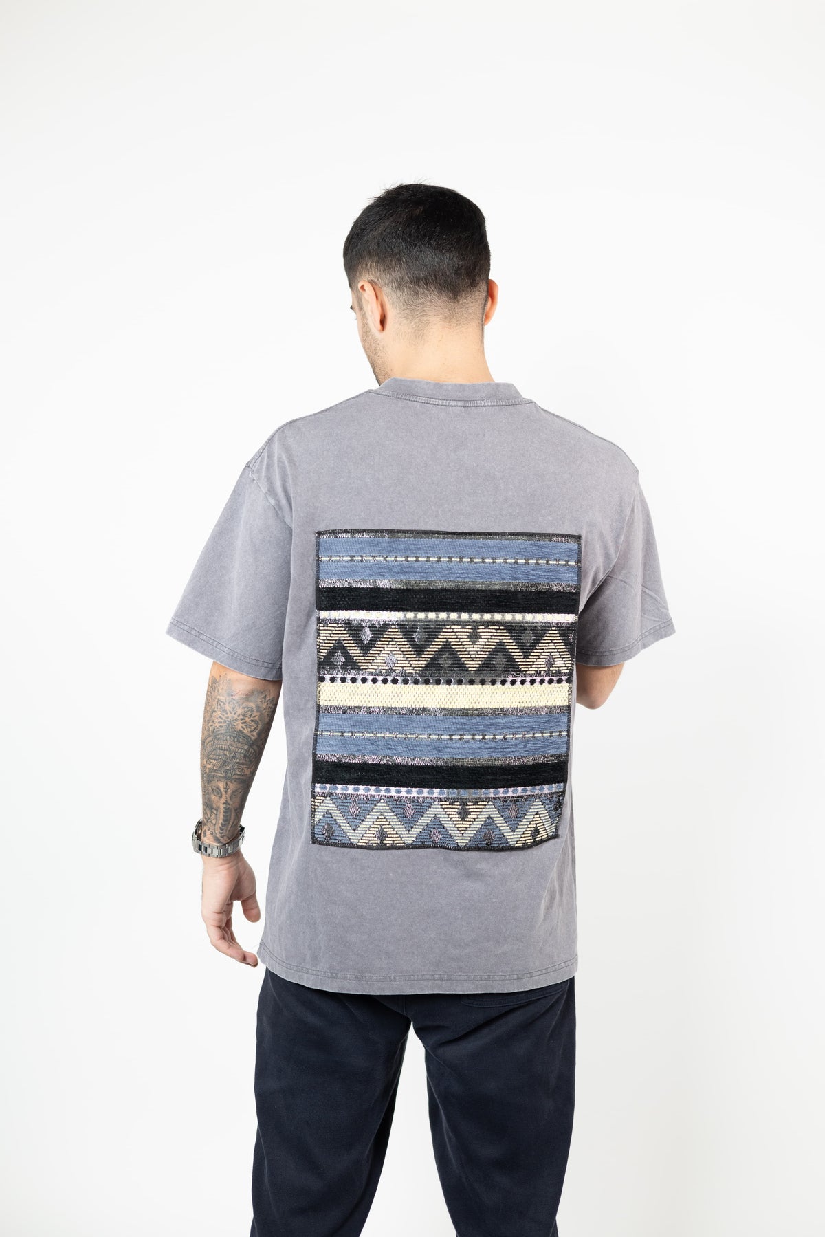 T-shirt Noor artisanale en coton doux et chenille