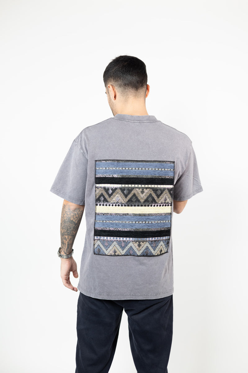 T-shirt Noor artisanale en coton doux et chenille