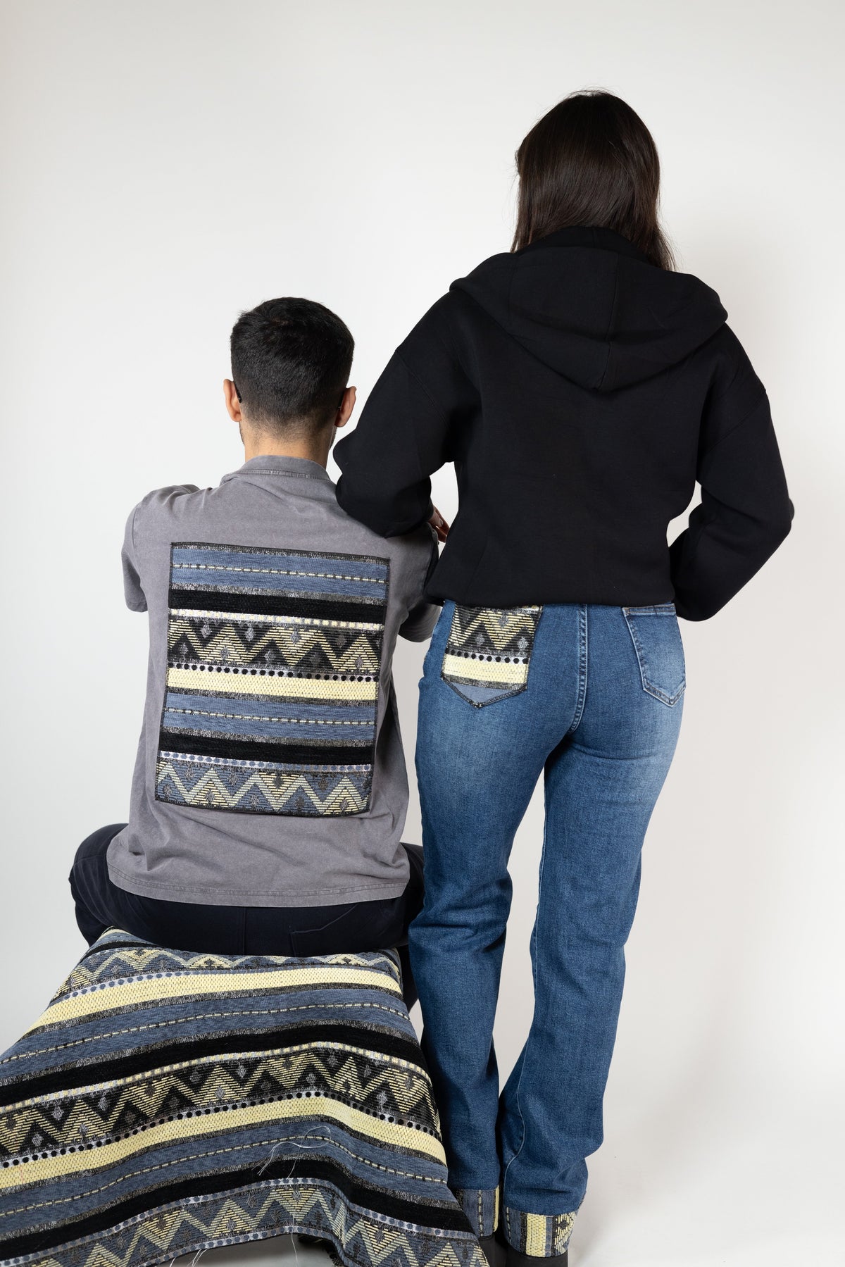 T-shirt Noor artisanale en coton doux et chenille