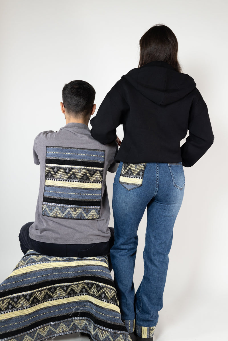 T-shirt Noor artisanale en coton doux et chenille