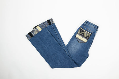 Jean Kaia en denim et chenille