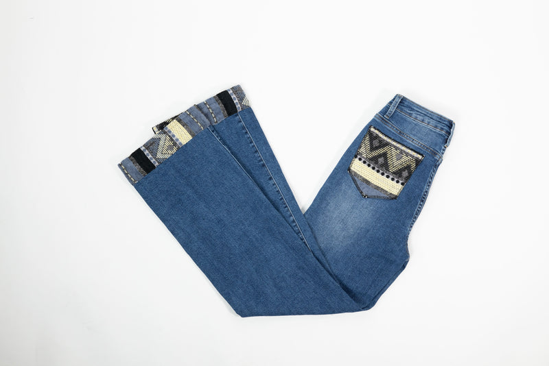 Jean Kaia en denim et chenille