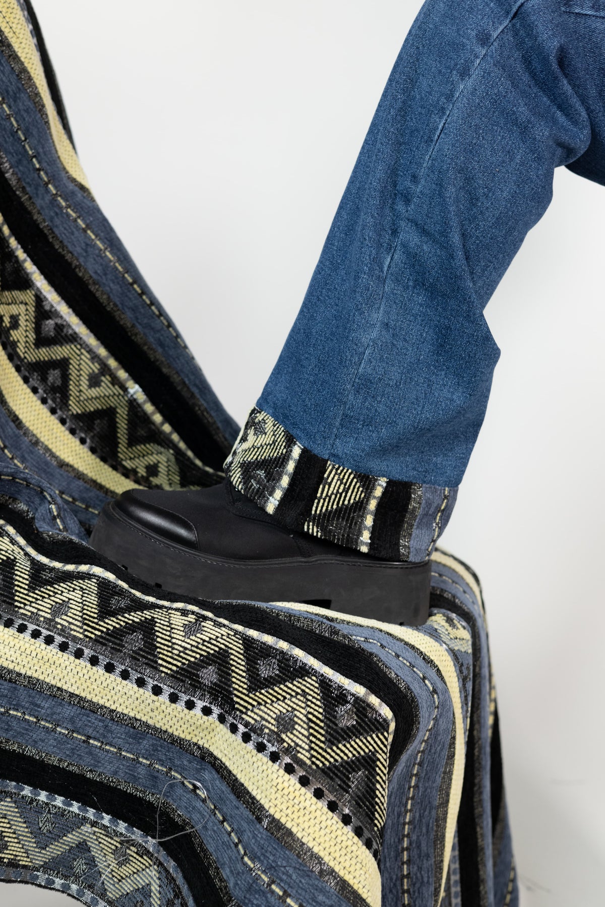 Jean Kaia en denim et chenille