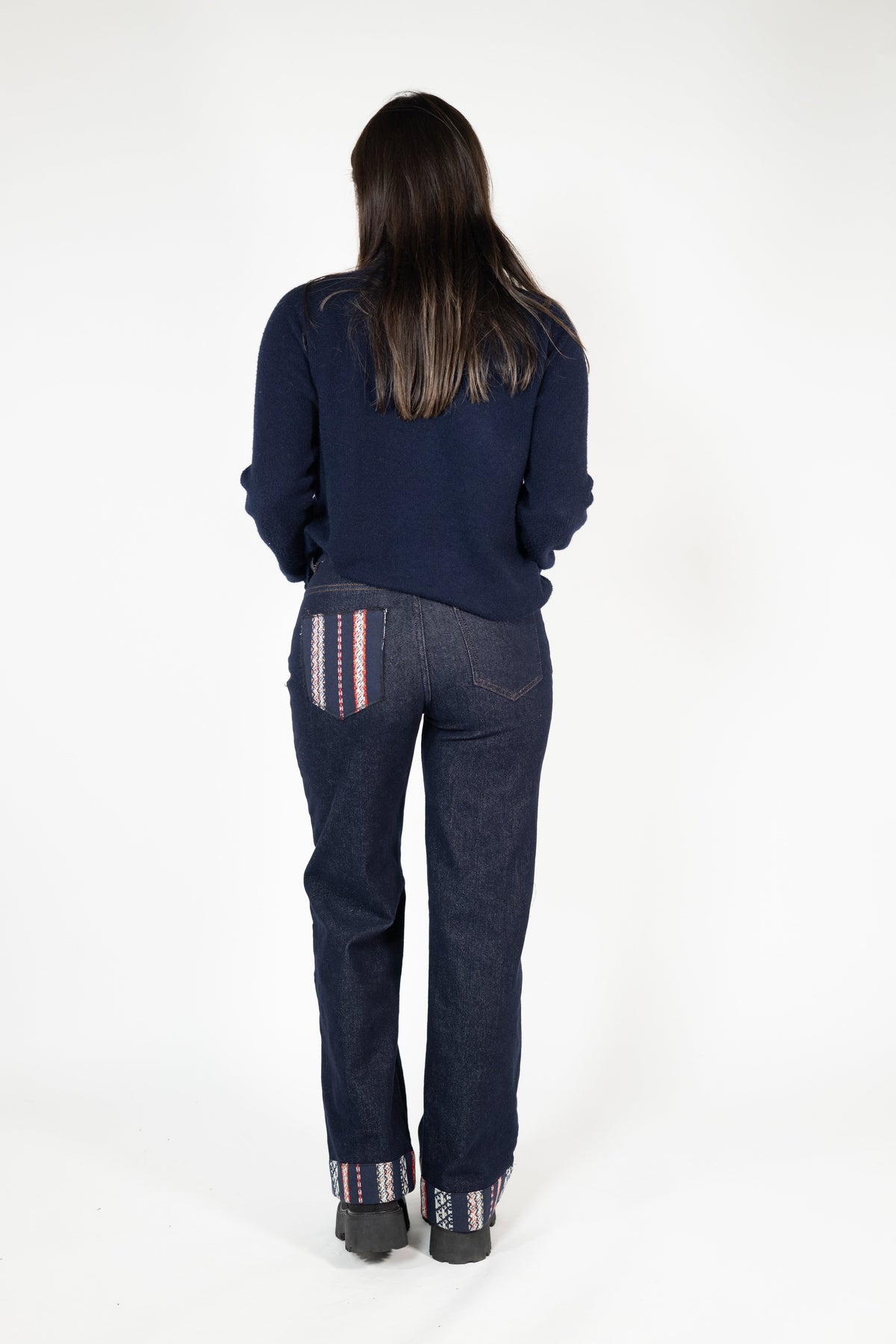 Jean Lina en denim et chenille