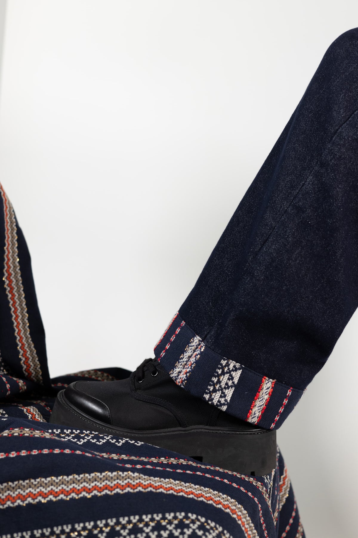 Jean Lina en denim et chenille