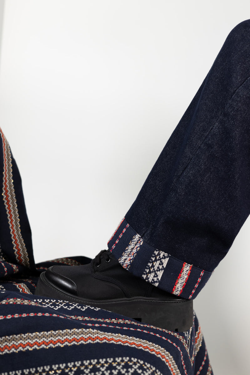 Jean Lina en denim et chenille